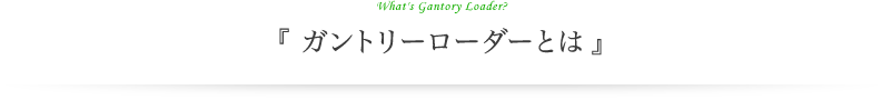 What's Gantory Loader? 『ガンドリーローダーとは』
